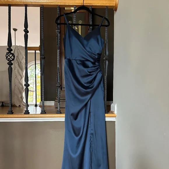 used revelry bridesmaid dress Livvy Satin Dress